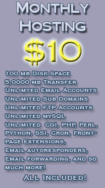Our Standard Hosting is Just $10!